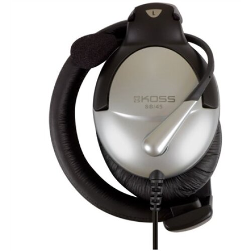 Koss , Headphones , SB45 , Wired , On-Ear , Microphone , Silver/Black , Noise canceling
