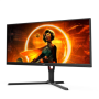 AOC Monitor U34G3XM/EU 34 VA UWQHD 21:9 1 ms 300 cd/m² Black/Red HDMI ports quantity 2 144 Hz