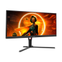 AOC Monitor U34G3XM/EU 34 VA UWQHD 21:9 1 ms 300 cd/m² Black/Red HDMI ports quantity 2 144 Hz