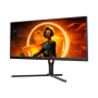 AOC Monitor U34G3XM/EU 34 VA UWQHD 21:9 1 ms 300 cd/m² Black/Red HDMI ports quantity 2 144 Hz