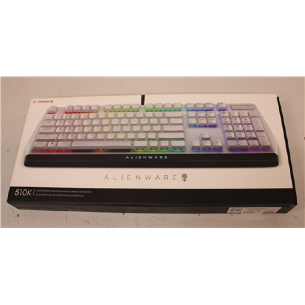 SALE OUT. SALE OUT. Dell Alienware 510K Low-profile RGB Mechanical Gaming Keyboard - AW510K (Lunar Light) , Dell Alienware Gaming Keyboard , AW510K , Mechanical Gaming Keyboard , Wired , EN , USED AS DEMO, NO ORIGINAL PACKAGING , Black/Silver , USB , Engl