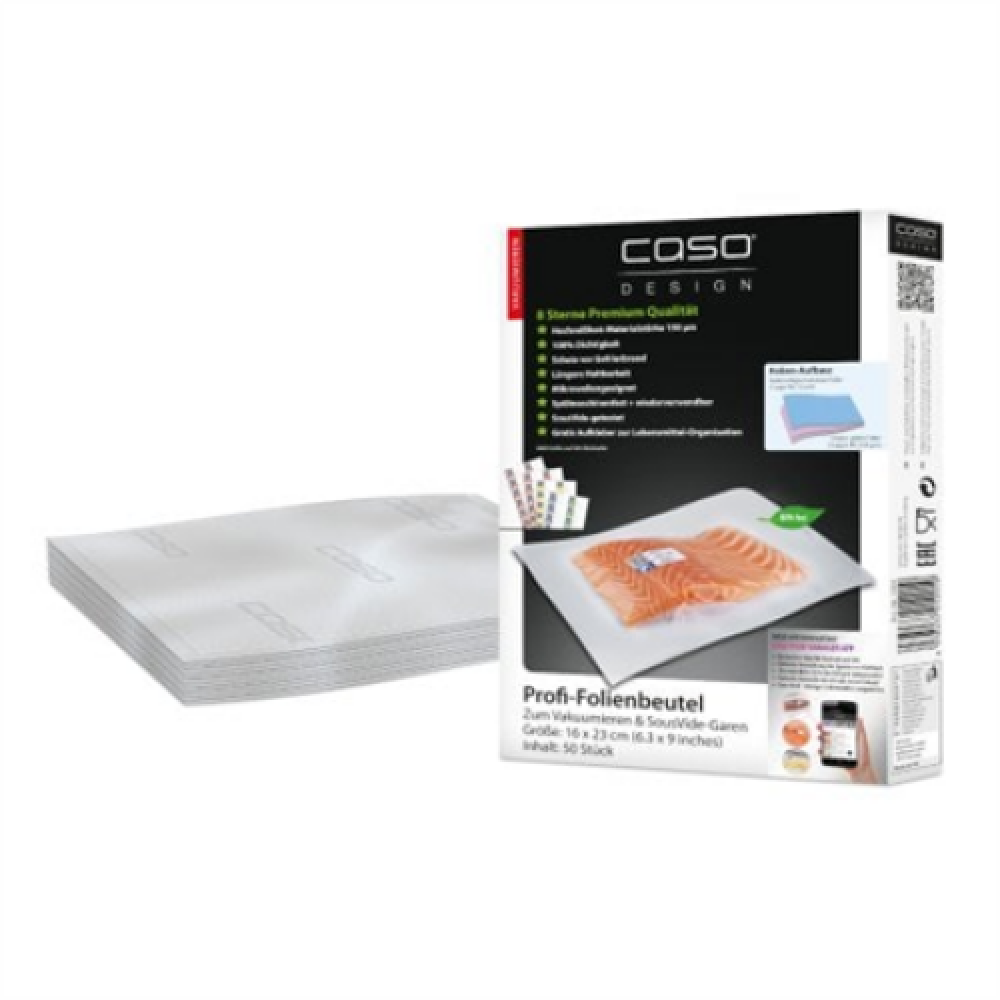 Caso , Foil bags , 01201 , 50 units , Dimensions (W x L) 16 x 23 cm , Ribbed