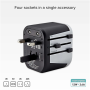 SBS , Universal Travel Adapter 12W (EU/UK/US/AUS plug) , TEADAPT2USBUNI