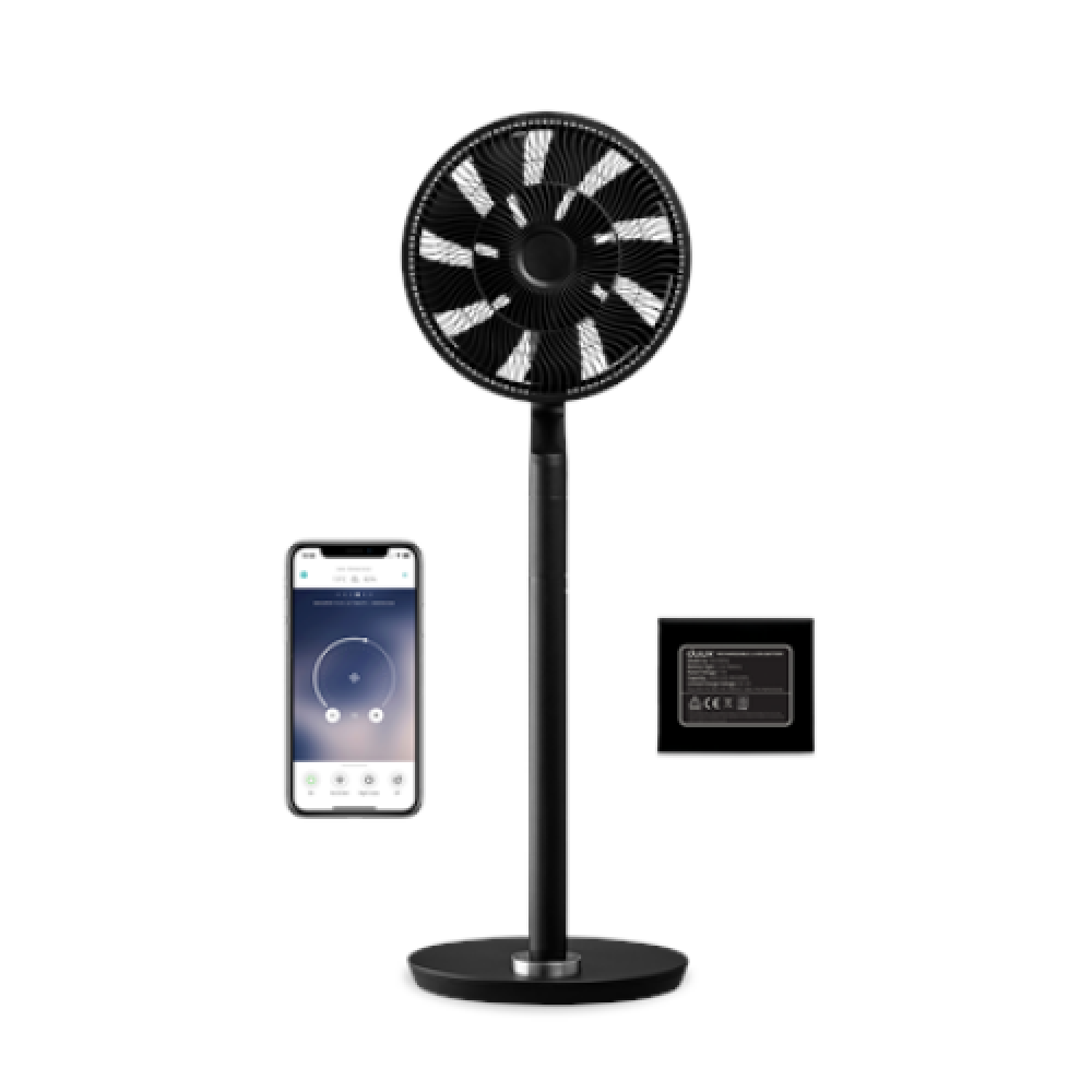 Duux , Fan , Whisper Flex Ultimate , Stand Fan , Black , Diameter 34 cm , Number of speeds 30 , Oscillation , 3-32 W , Remote control