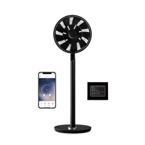Duux , Fan , Whisper Flex Ultimate , Stand Fan , Black , Diameter 34 cm , Number of speeds 30 , Oscillation , 3-32 W , Remote control