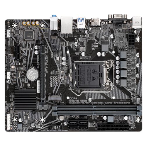 Gigabyte , H510M H V2 1.0 M/B , Processor family Intel , Processor socket LGA1200 , DDR4 DIMM , Memory slots 2 , Supported hard disk drive interfaces SATA, M.2 , Number of SATA connectors 4 , Chipset Intel H470 Express , Micro ATX