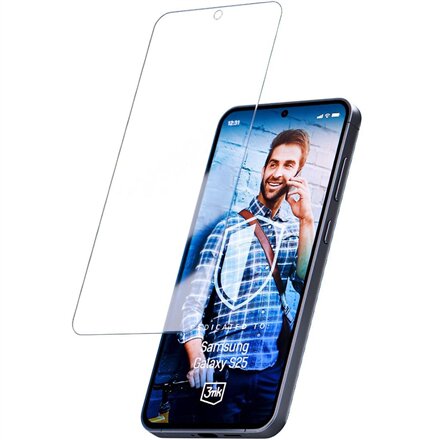 3MK , FlexibleGlass Pro , Screen Protector , Samsung , Galaxy S25 , Tempered Glass , Transparent/Black