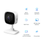TP-LINK , Home Security Wi-Fi Camera , Tapo C110 , Cube , 3 MP , 3.3mm/F/2.0 , Privacy Mode, Sound and Light Alarm, Motion Detection and Notifications, Advanced Night Vision , H.264 , Micro SD, Max. 256 GB