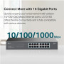 TP-LINK 16-Port Gigabit Switch , LS1016G , Unmanaged , Desktop/Rack-mountable