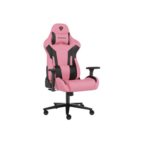 Genesis Gaming Chair Nitro 720 Backrest upholstery material: Eco leather, Seat upholstery material: Eco leather, Base material: Metal, Castors material: Nylon with CareGlide coating , Black/Pink
