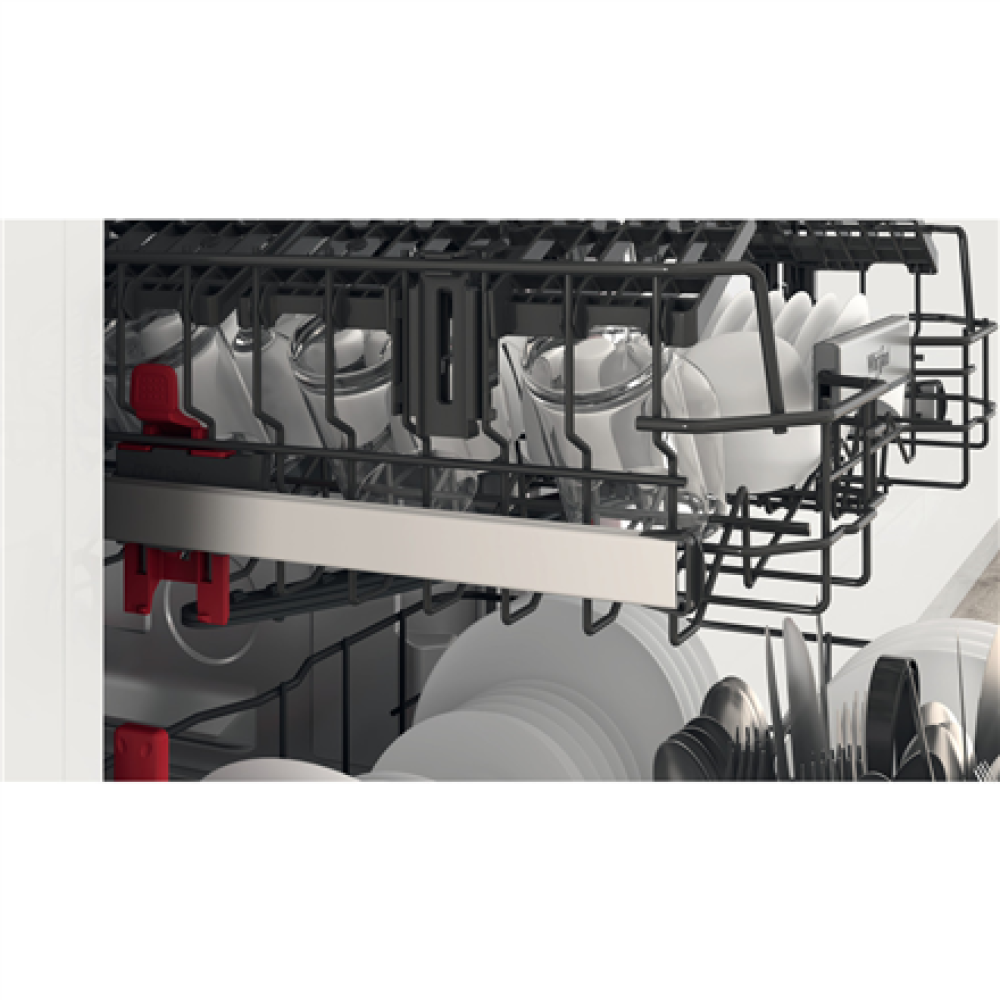 Whirlpool Dishwasher , WFO 3T133 P 6.5 X , Freestanding , Width 60 cm , Number of place settings 14 , Number of programs 10 , Energy efficiency class D , Display , Stainless steel