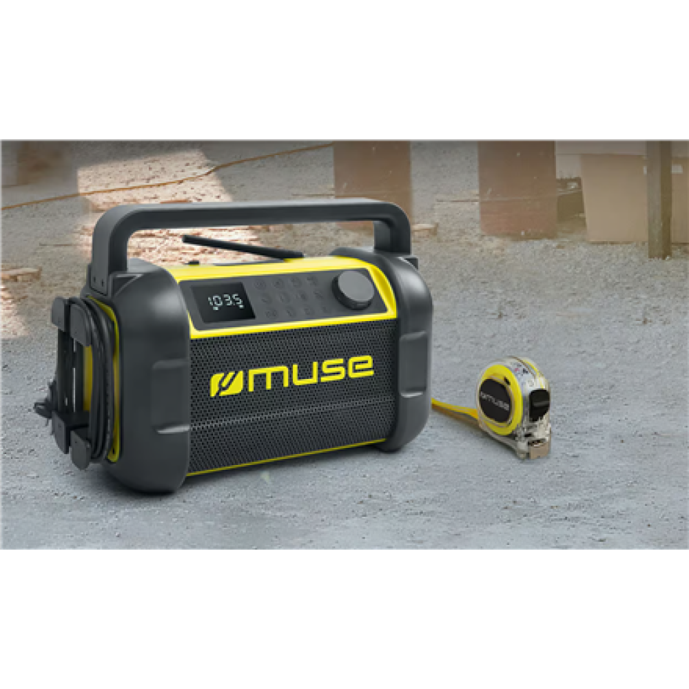 Muse , M-928 BTY , Jobsite Radio speaker , Waterproof , Bluetooth , Black/Yellow , Portable , Wireless connection