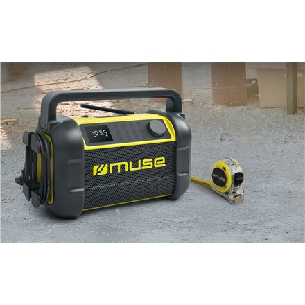 Muse , M-928 BTY , Jobsite Radio speaker , Waterproof , Bluetooth , Wireless connection , Portable , NFC features , Black/Yellow