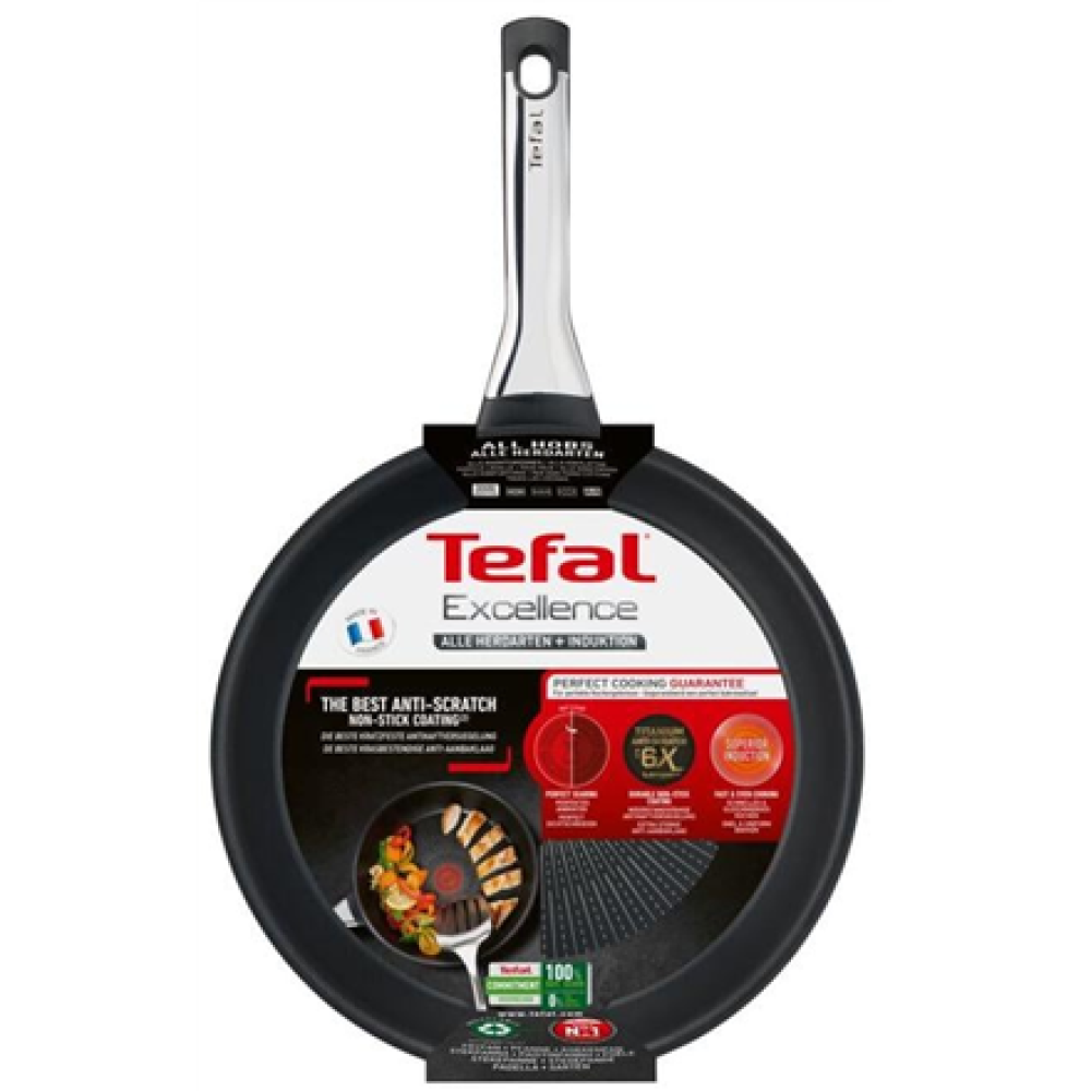 TEFAL Pan , G2690672 , Frying , Diameter 28 cm , Suitable for induction hob , Fixed handle , Black