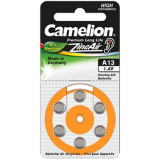 Camelion , A13/DA13/ZL13 , Zinc air cells , 6 pc(s)