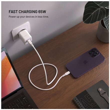 Fixed Mini 2x USB-C and USB GaN Charger 65W