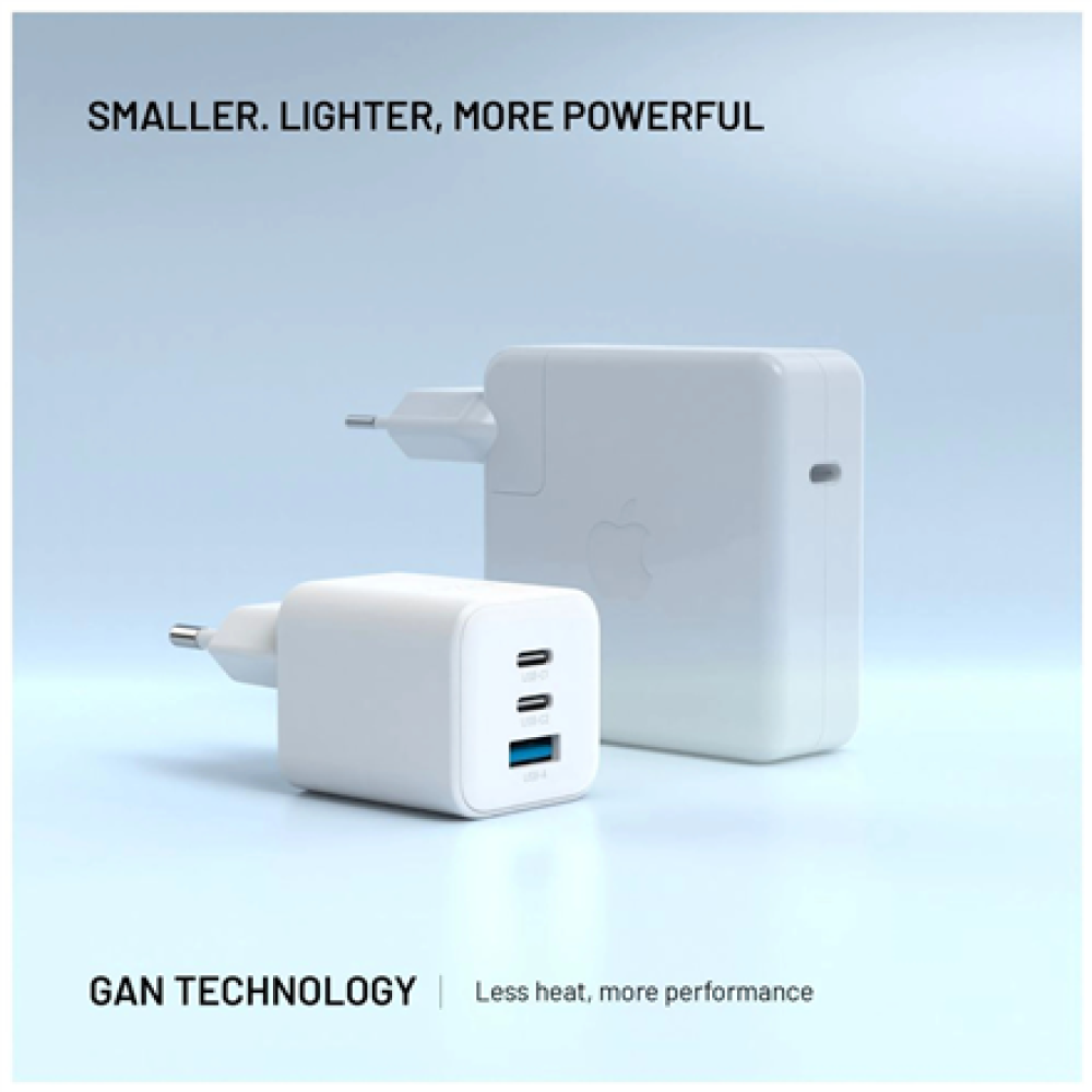 Fixed Mini 2x USB-C and USB GaN Charger 65W