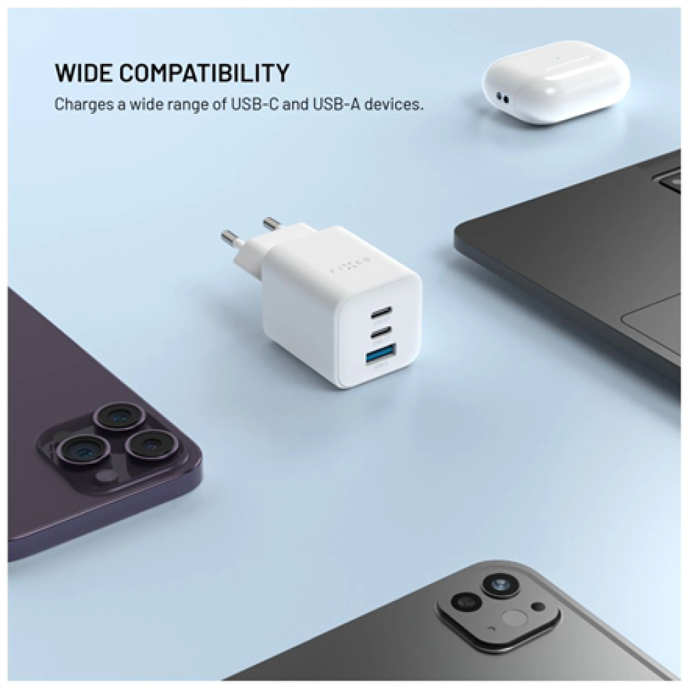 Fixed Mini 2x USB-C and USB GaN Charger 65W