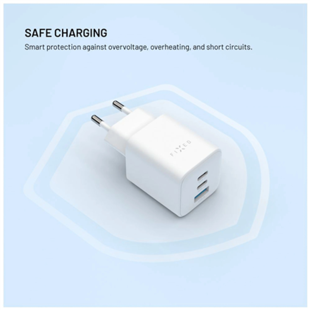 Fixed Mini 2x USB-C and USB GaN Charger 65W