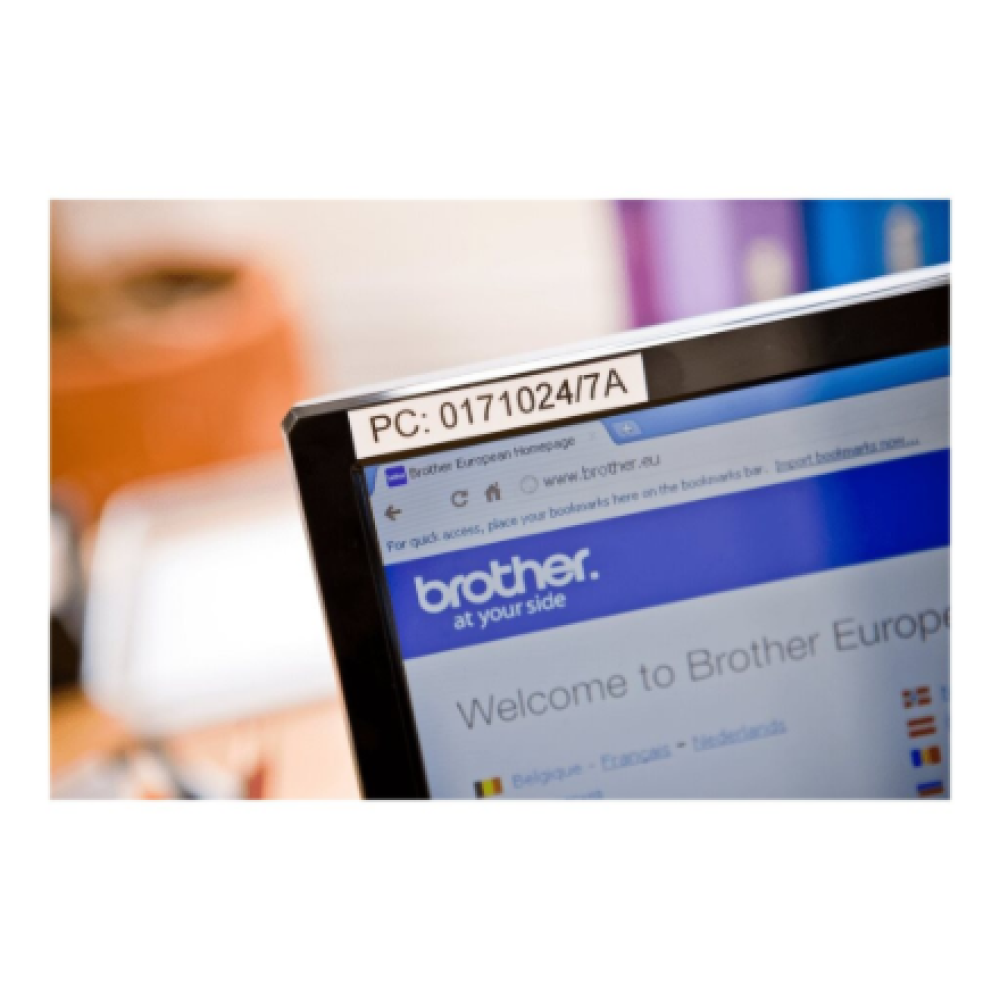 Brother , TZ-231 Laminated Tape , Black on White , TZe , 8 m , 1.2 cm