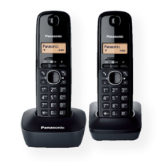 Panasonic , Cordless , KX-TG1612FXH , Built-in display , Caller ID , Black , Conference call , Phonebook capacity 50 entries , Wireless connection