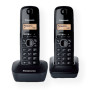Panasonic , Cordless , KX-TG1612FXH , Built-in display , Caller ID , Black , Conference call , Phonebook capacity 50 entries , Wireless connection