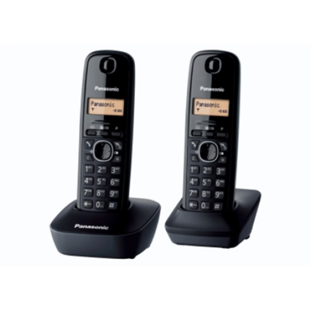 Panasonic , Cordless , KX-TG1612FXH , Built-in display , Caller ID , Black , Conference call , Phonebook capacity 50 entries , Wireless connection