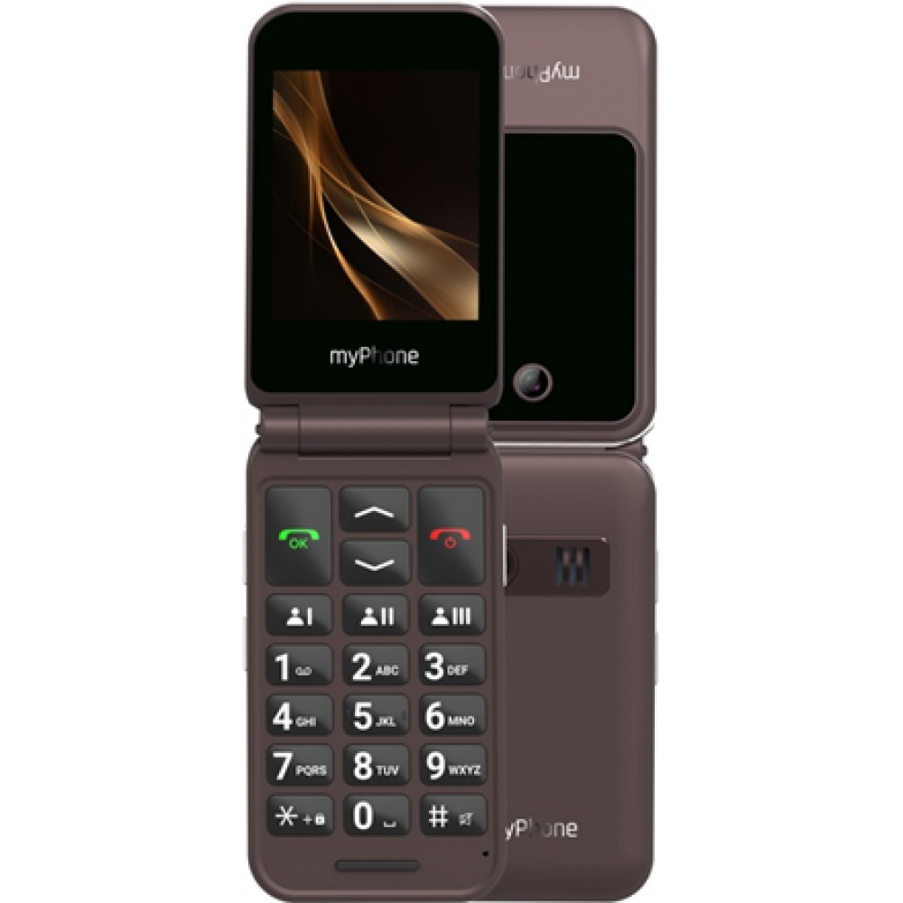 myPhone Harmony LTE Praline Collection , Brown , 2.8+1.44 , IPS , 48 MB , 128 MB , Single SIM , MicroSD , 3G , Bluetooth , 5.1 , Main camera resolution 2 MP , 1300 mAh