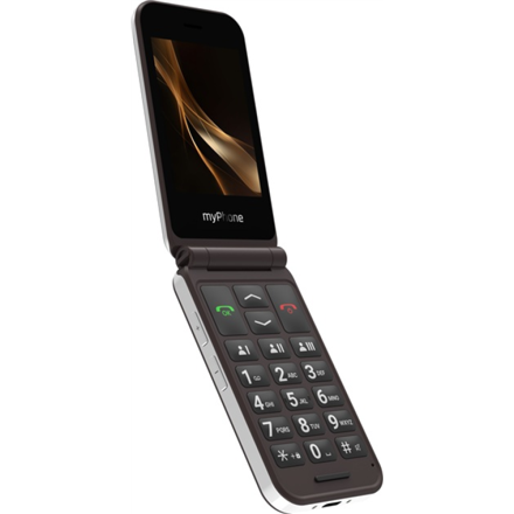 myPhone Harmony LTE Praline Collection , Brown , 2.8+1.44 , IPS , 48 MB , 128 MB , Single SIM , MicroSD , 3G , Bluetooth , 5.1 , Main camera resolution 2 MP , 1300 mAh