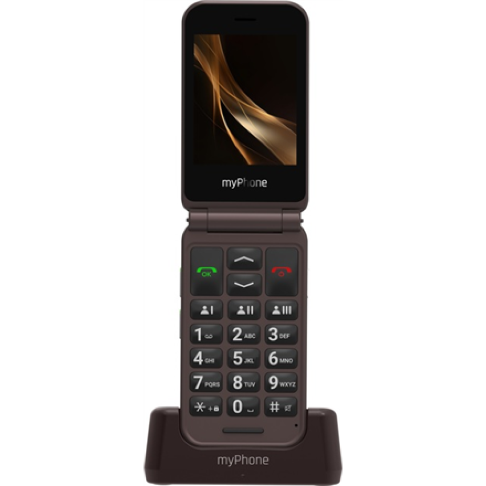 myPhone Harmony LTE Praline Collection , Brown , 2.8+1.44 , IPS , 48 MB , 128 MB , Single SIM , MicroSD , 3G , Bluetooth , 5.1 , Main camera resolution 2 MP , 1300 mAh