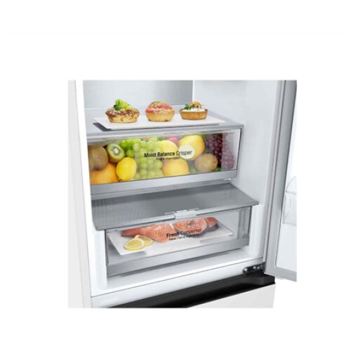LG , Refrigerator , GBV5240DSW , Energy efficiency class D , Free standing , Combi , Height 203 cm , No Frost system , Fridge net capacity 277 L , Freezer net capacity 110 L , Display , 35 dB , White