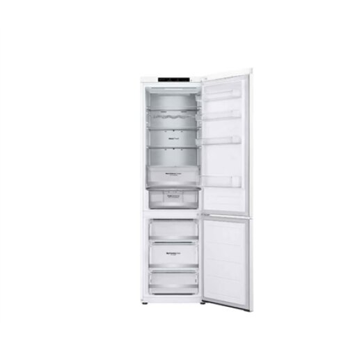 LG , Refrigerator , GBV5240DSW , Energy efficiency class D , Free standing , Combi , Height 203 cm , No Frost system , Fridge net capacity 277 L , Freezer net capacity 110 L , Display , 35 dB , White