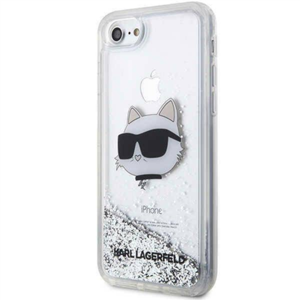 Karl Lagerfeld , Original Case IPHONE SE 2022/SE 2020/7/8 Karl Lagerfeld Hardcase Glitter Choupette Head (KLHCI8LNCHCS)
