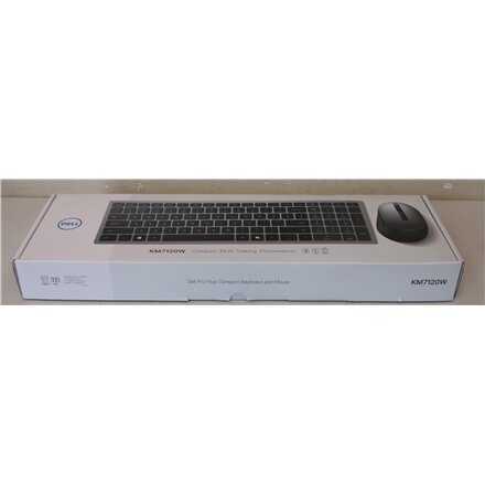 SALE OUT. Dell Keyboard and Mouse KM7120W Wireless Russian , Dell , Keyboard and Mouse , KM7120W , Keyboard and Mouse Set , Wireless , Batteries included , Bluetooth , Wireless connection , Russian , Titan Gray , DEMO, SCRATCHED
