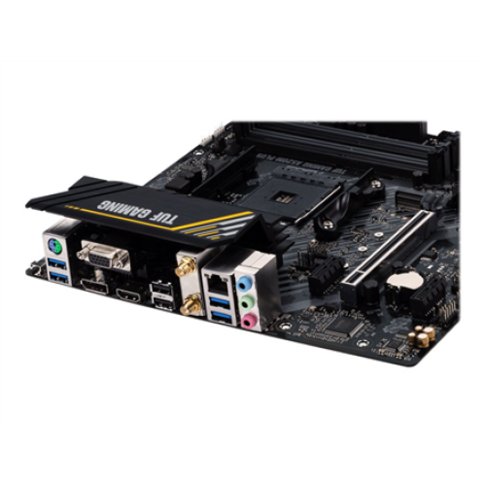 Asus , TUF GAMING A520M-PLUS , Processor family AMD , Processor socket AM4 , DDR4 , Memory slots 4 , Supported hard disk drive interfaces SATA, M.2 , Number of SATA connectors 4 , Chipset AMD A520 , Micro ATX