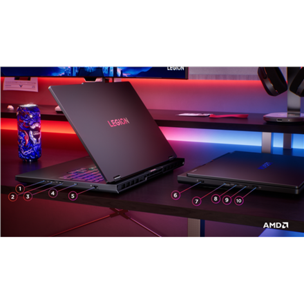 Lenovo Legion Pro 5 16ADR10 , Eclipse Black , 16 , IPS , WQXGA , 2560 x 1600 pixels , 240 Hz , Anti-glare , AMD Ryzen 9 , 8945HX , 32 GB , SO-DIMM DDR5 , Solid-state drive capacity 1000 GB , NVIDIA GeForce RTX 5070 , GDDR7 , 8 GB , Windows 11 Home , 802.1