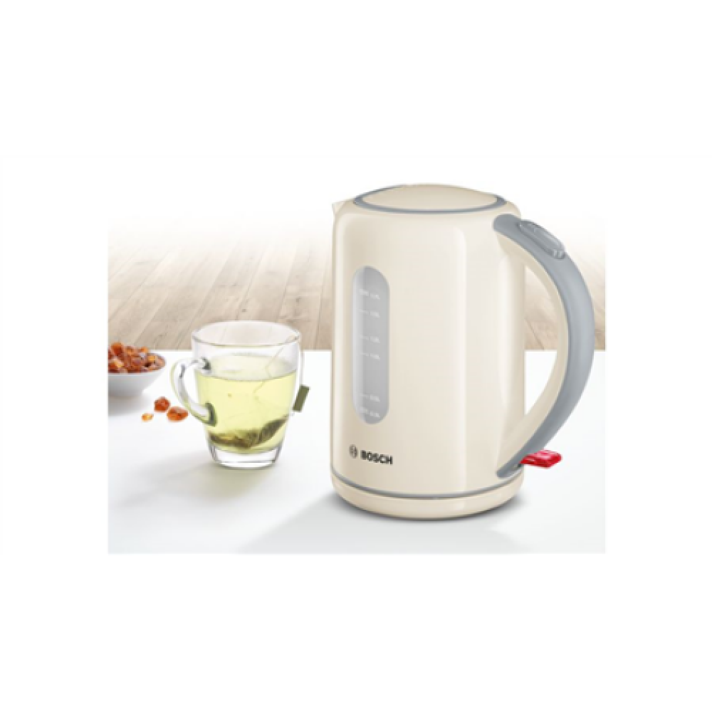 Bosch TWK7607 Standard kettle 2200 W 1.7 L Plastic 360° rotational base Cream