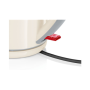 Bosch TWK7607 Standard kettle 2200 W 1.7 L Plastic 360° rotational base Cream
