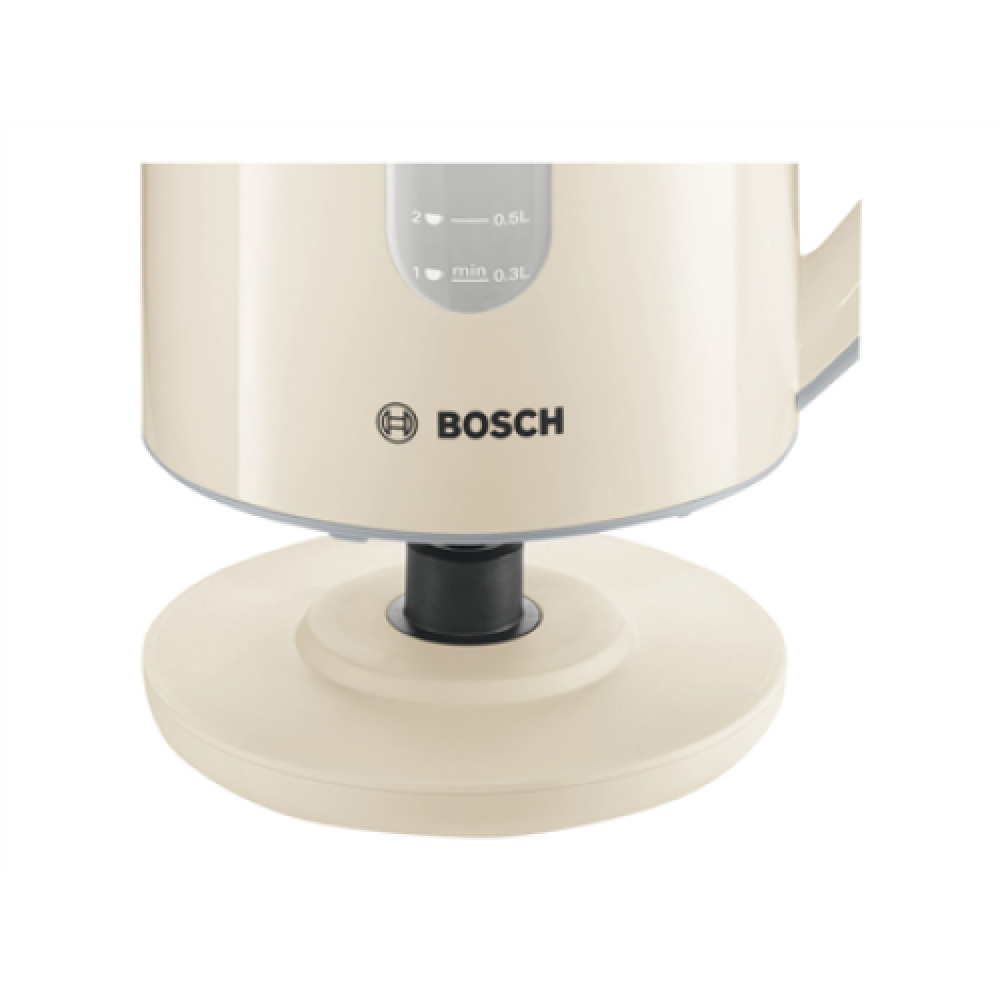 Bosch TWK7607 Standard kettle 2200 W 1.7 L Plastic 360° rotational base Cream