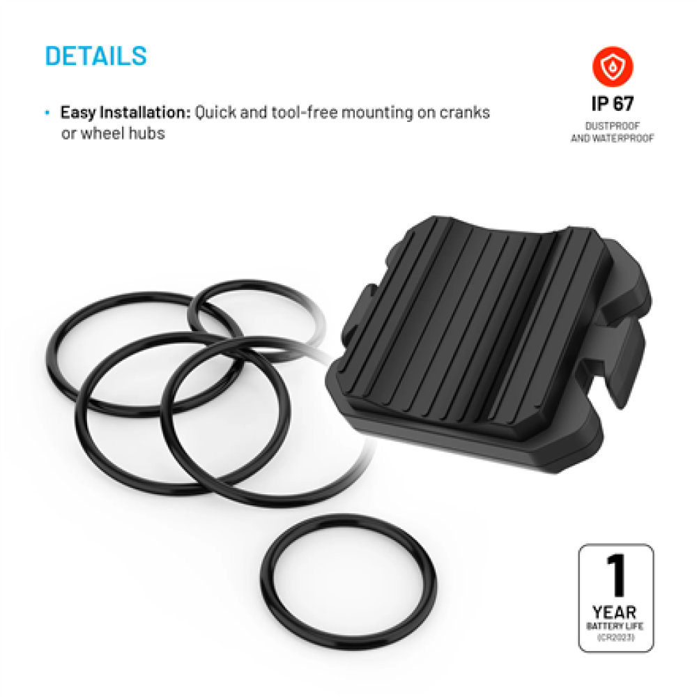 Fixed , Cadence/Speed Sensor Spin , Bluetooth , Black