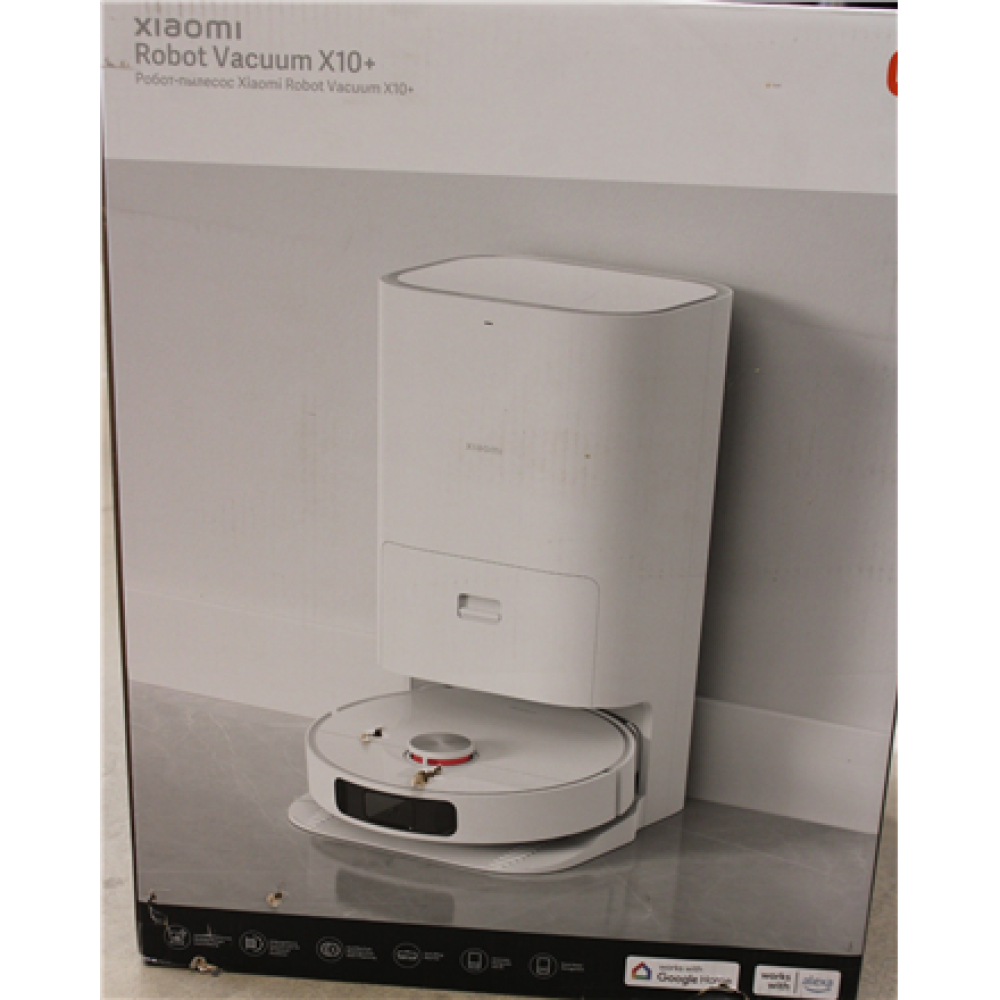SALE OUT. , Xiaomi , Robot Vacuum , X10+ EU , Wet&Dry , Operating time (max) 120 min , Lithium Ion , 5200 mAh , Dust capacity 0.35 L , 4000 Pa , White , Battery warranty 24 month(s) , DAMAGED PACKAGING