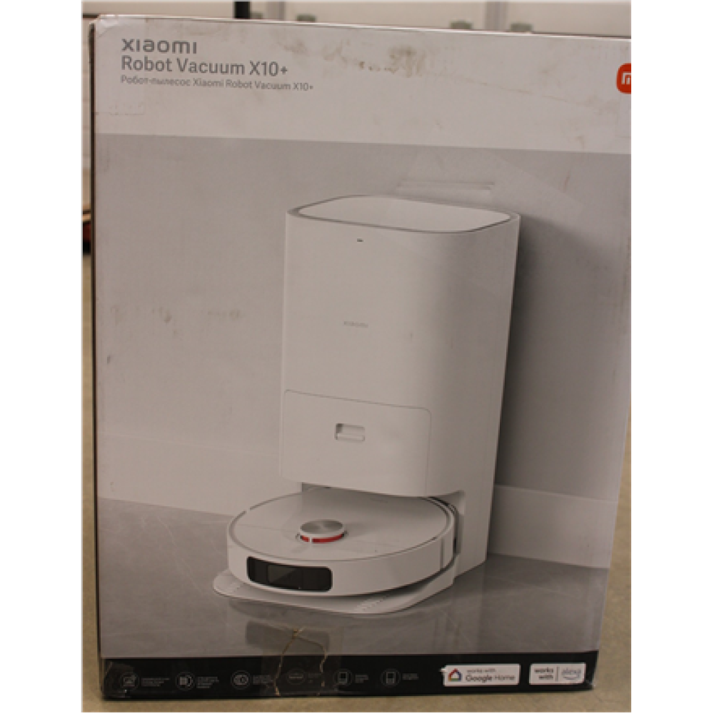 SALE OUT. , Xiaomi , Robot Vacuum , X10+ EU , Wet&Dry , Operating time (max) 120 min , Lithium Ion , 5200 mAh , Dust capacity 0.35 L , 4000 Pa , White , Battery warranty 24 month(s) , DAMAGED PACKAGING