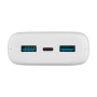 Fixed Power bank Zen 20 with LCD display and PD 20W output , FIXZEN-20-WH , 20000 mAh , White