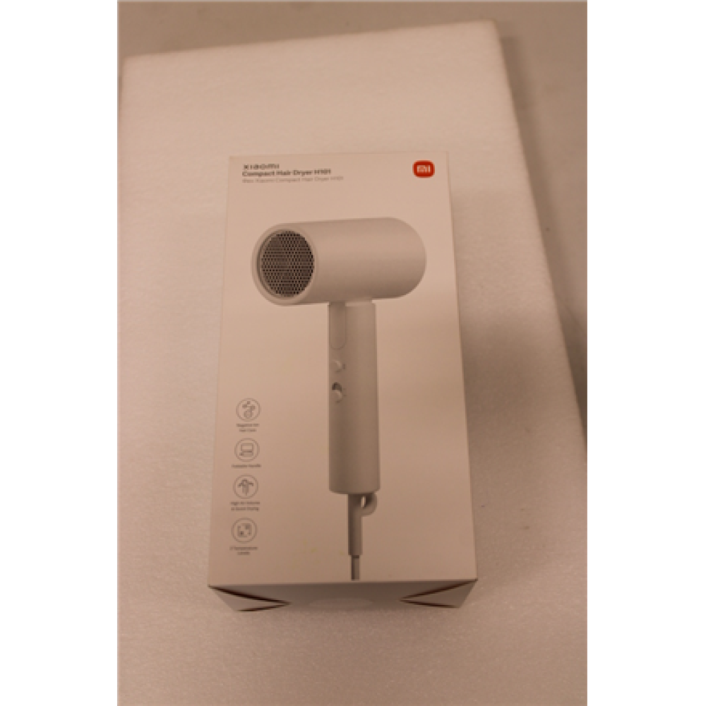 SALE OUT. Xiaomi Compact Hair Dryer H101 (White) EU , Xiaomi Compact Hair Dryer , H101 EU , 1600 W , Number of temperature settings 2 , White , DEMO, MISSING MANUALS