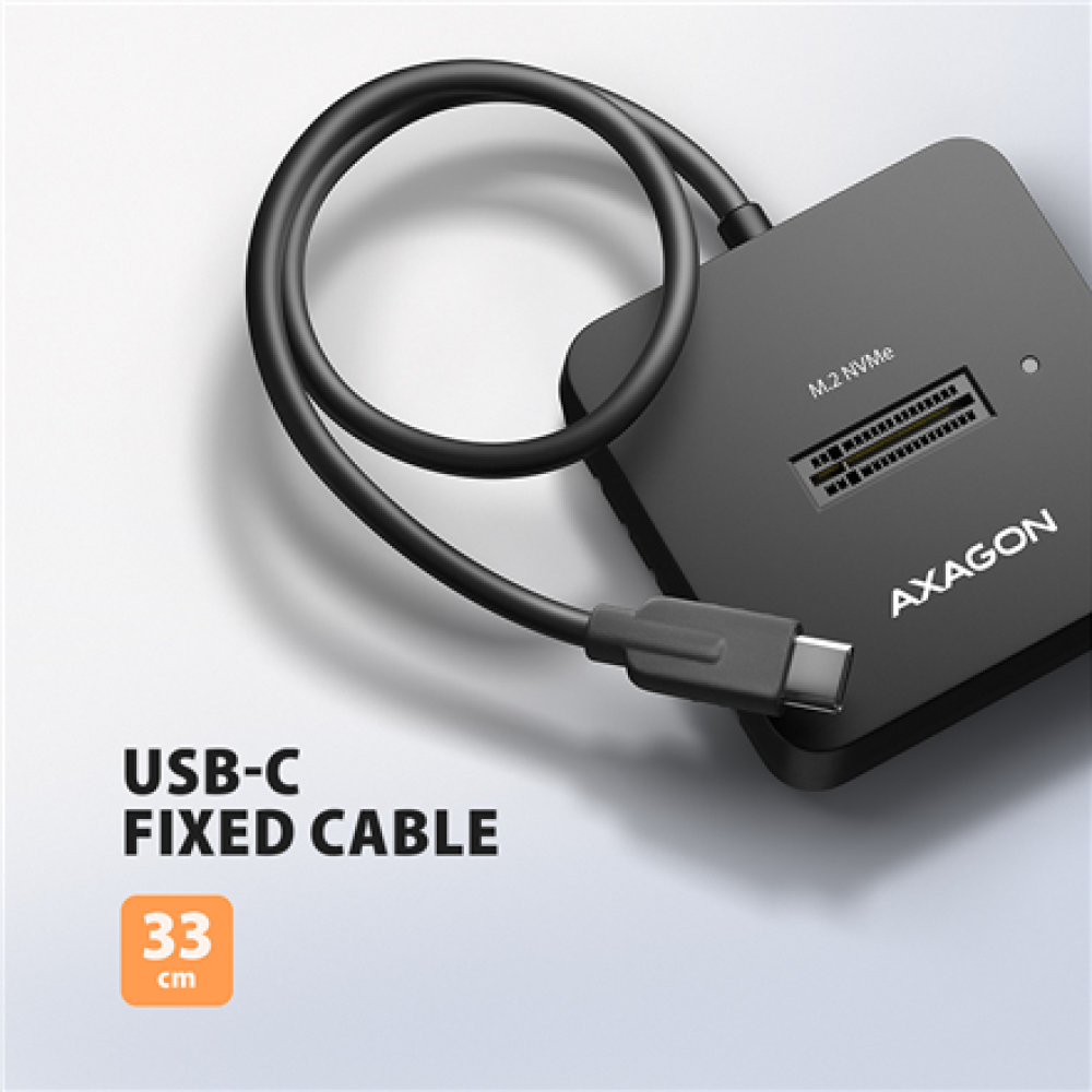 AXAGON , USB-C 10Gbps docking station for M.2 NVMe SSD , ADSA-M2C11L