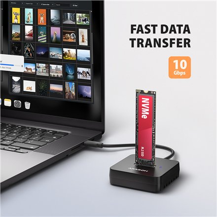 AXAGON , USB-C 10Gbps docking station for M.2 NVMe SSD , ADSA-M2C11L