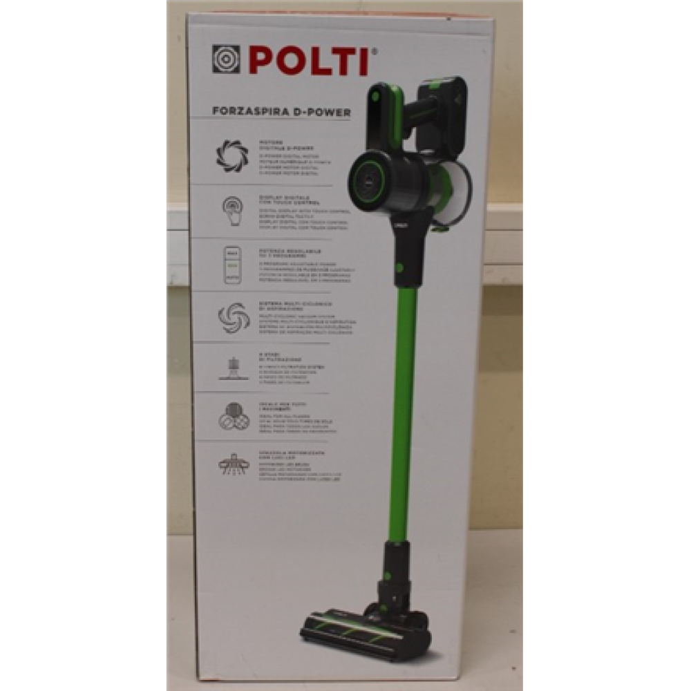 SALE OUT. Polti PBEU0120 Forzaspira D-Power SR500 Cordless Vacuum cleaner, Handstick, Rechargeable, Multi-cyclonic, Green/Grey , Polti , Vacuum Cleaner , PBEU0120 Forzaspira D-Power SR500 , Cordless operating , Handstick cleaners , 29.6 V , Operating time