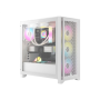 Corsair , Tempered Glass PC Case , iCUE 4000D RGB AIRFLOW , Side window , White , Mid-Tower , Power supply included No