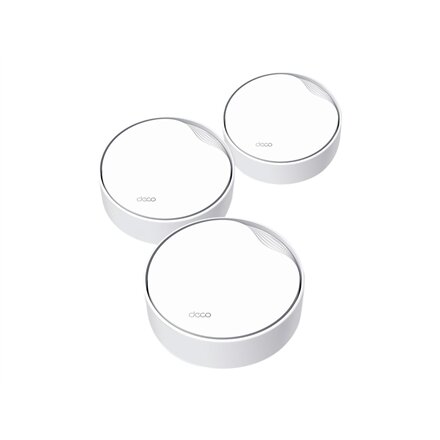 TP-LINK Deco X50 (3-pack) AX3000 Whole Home Mesh Wi-Fi 6 System , TP-LINK , Whole Home Mesh Wi-Fi 6 System , Deco X50 (3-pack) , 802.11ax , 574+2402 Mbit/s , Mesh Support Yes , MU-MiMO Yes , No mobile broadband , Antenna type Internal