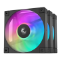 Deepcool , Performance 120mm Fan, 3-Pack , R-FD12-BKAPN3-G ARGB-3 IN 1
